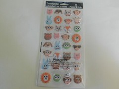 Horizon Group USA Themed stickers puffy animal heads 32 pieces