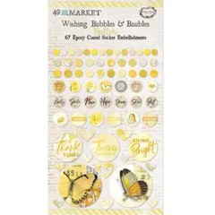 49 AND MARKET – WISHING BUBBLES N BAUBLES 67 EPOXY COATED STICKERS – BUTTER –