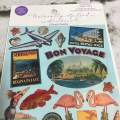 Scrapbooking Stickers Autocollants Travel Bon Voyage Vacation Lot Book & Package