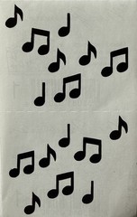BLACK MICRO MUSIC Stickers (16pc)Mrs.Grossman’s•Notes •Instruments•Card Making•