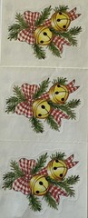 RING IN CHRISTMAS Stickers(3pc)Provo*Evergreen Sprigs*Holiday*Bells*Card Making*