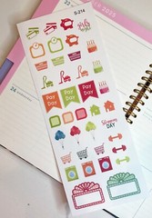 Laundry,Cleaning, Dish Wash,Vacuum,Car WashHandmake Erin Condren Planner Sticker