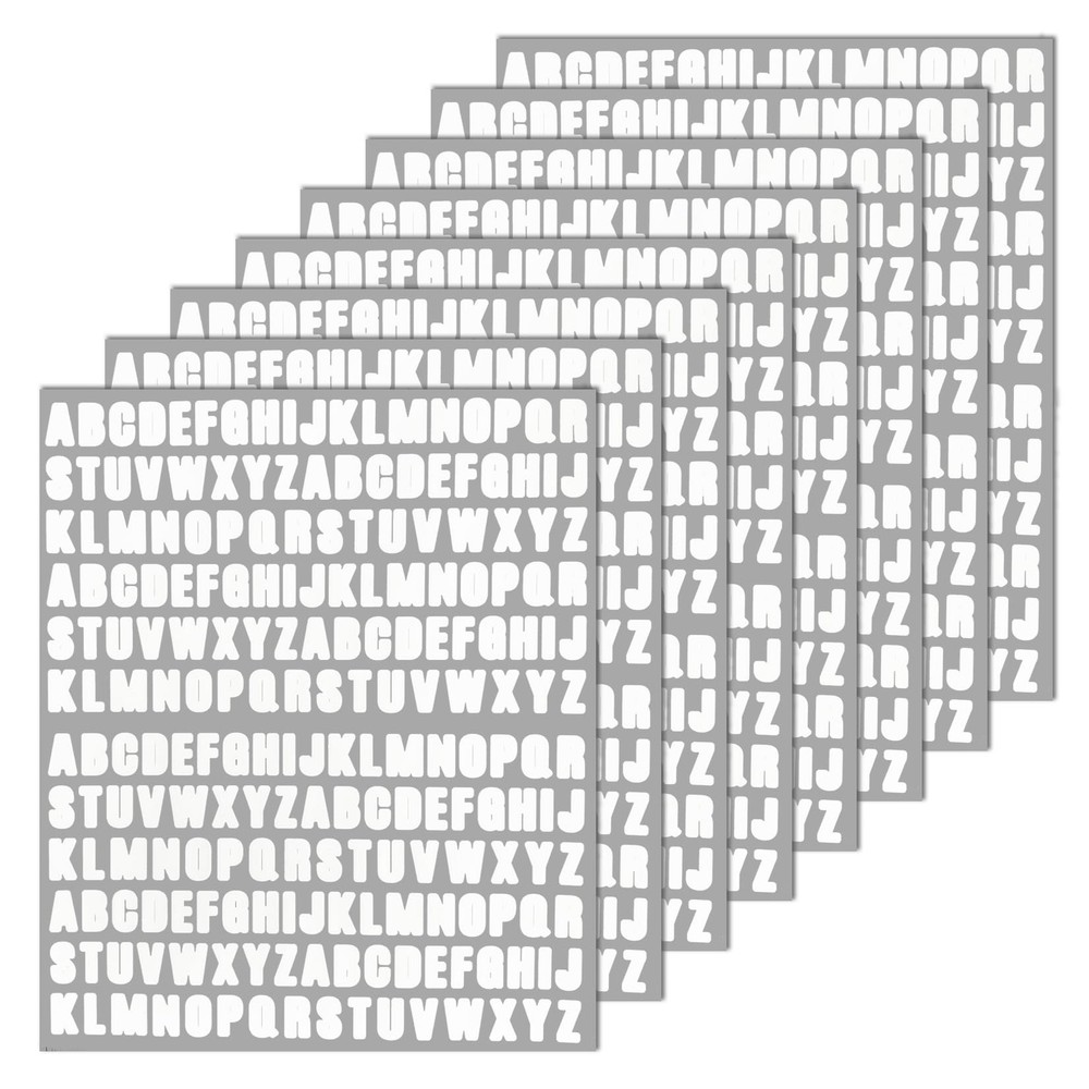 SHUNYINLAI 1/2″ White Capital Alphabet Stickers
