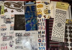 Crafter’s Square Scrapbooking Lot: Alphabet Stickers, Gems, Stencils/Templates