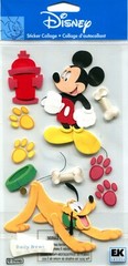 Mickey & Pluto, 3D scrapbook Stickers EK Success DJBM006