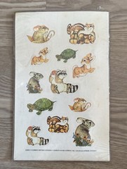 Vintage Stickers, Cute Animals,current Critter Stickers, 4 Sheets 1984