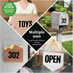 3 Inch Self Adhesive Letter Number Stickers Black 138 Pieces Waterproof DIY
