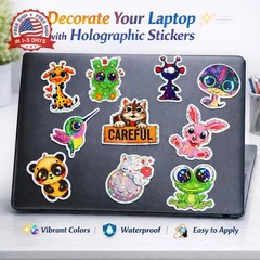 36 Sheets Holographic Sticker Paper Holographic Clear Vinyl Self Adhesive Waterp