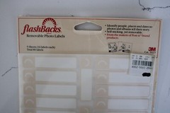 3M Flashbacks Removable Photo Labels 5 Sheets (16 Labels Each) 80 Labels Total