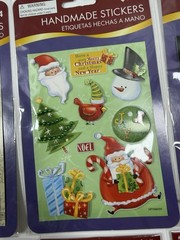 LOT OF 10 PKGS Christmas Stickers Handmade 3-D Scrapbooking Holiday Wal-Mart