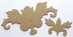 {3} SCROLL BORDER – Decorative Accent Flourish Chipboard Die Cut – 3 3/4 x 1 7/8
