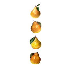 Mrs. Grossman’s Stickers 1 Strip Pears Summer Fruit Photoessence Series 1999