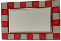 MINI RED/GREY BLOCK Die-Cut “Frame Ups”FRAME(3-1/4”x4.5”) My Minds Eye•Checked•