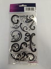 Dainty Black Flourishes Scrapbooking Stickers Sticko Decorative Design Fancy 8pc