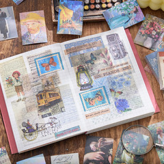 12 Sets 600 Sheets Washi Stickers for Journaling, Map Nature Celestial Portrait