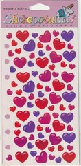 Vintage Sticko flat stickers OPAL HEARTS Valentines theme 47192 FAST shipping!