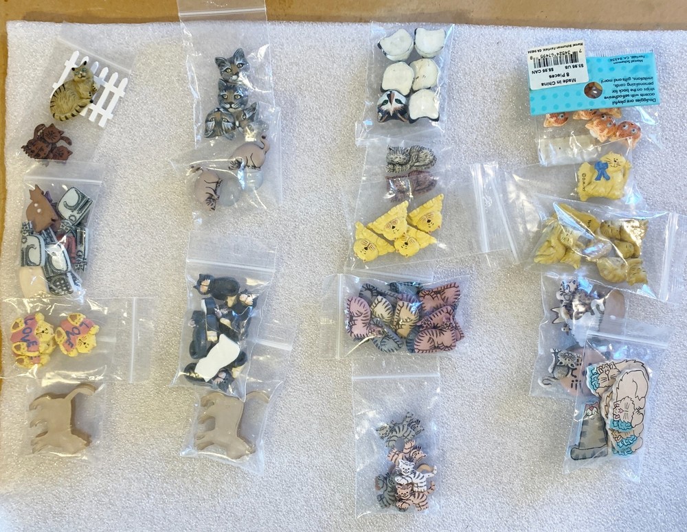 4 Diff Sets Deco Cat Embellishments- Resin- Wood-Assorted Brands -You Choose