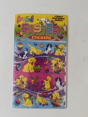 4 Packs of NEW! Vintage Lisa Frank Easter Stickers Set . Rare!