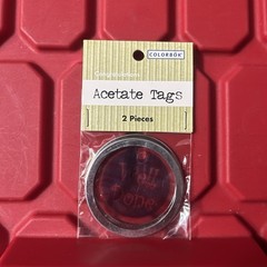 Colorbok Acetate Metal Rim Tags Congratulations Scrapbooking Craft Brand New