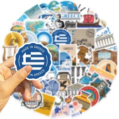 50 Pcs Greece Travel World Stickers City Souvenirs Stickers Waterproof Vinyl