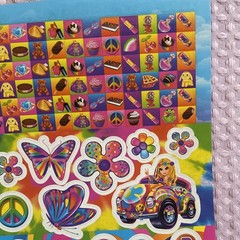 Vtg Lisa Frank Cassie Butterfly Treats Fashion Peace Panda Flowers Mini Sticker