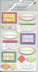 Birthday Happy Girl Boy Party Celebrate Cake Wishes Punch Studio Stickers