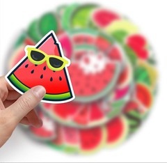 50PC Watermelon Stickers Pack – Tropical Fruit Decals for Fun Personalization