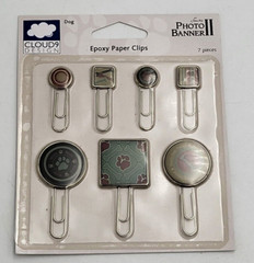 Cloud9 Designs Photo Banner 2 Epoxy Paper Clips Dog Themed 7 Count – New