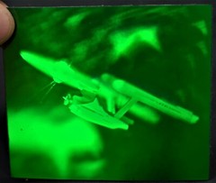 VTG Polaroid 3-D 90’s Holograms Prototypes STAR TREK Enterprise NCC-1701 3×3.5″