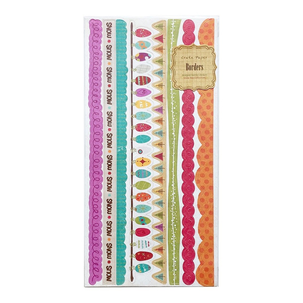 Crate Paper Snow Day Christmas Holiday Border Stickers 12″ Embellishments
