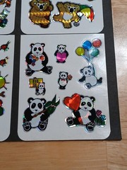 Vintage 1980s Vending Machine Prism Sticker Sheets Snail Rainbow Alien Lot of 10