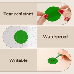 1.5 Inches Green Circle Stickers Roll 1000 PCS, Self-Adhesive Vinyl Round Col…