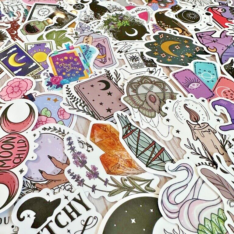 WITCH SPIRITUAL Stickers, 50pcs, Witchy, magic, potion, magic ball decal cute