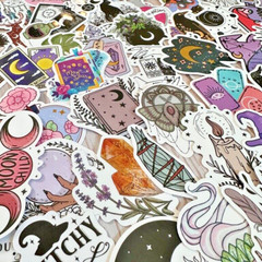 WITCH SPIRITUAL Stickers, 50pcs, Witchy, magic, potion, magic ball decal cute