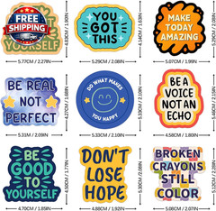 300PCS Motivational Stickers, Waterproof Inspirational Vinyl Stickers, Positive