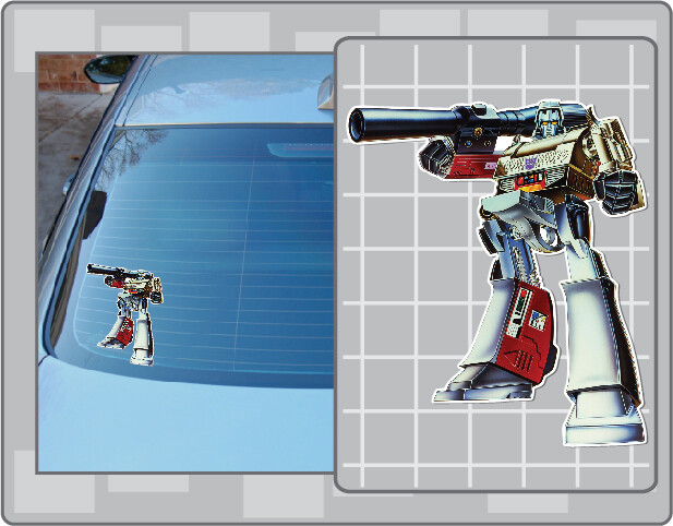 G1 MEGATRON Box Art Vinyl Decal #1 Car Truck Window Transformers Sticker