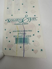WHOLE ROLL Boy Baby Faces Scrapbook Stickers Kangaroo & Joey ST1020