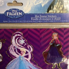 Disney Frozen Sticker Sheet Hot Stamp 8×10 Inch Elsa Olaf Anna