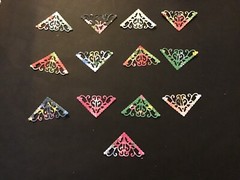 Page Corners Lace Edge Corner Page Accents Die Cut Embellishments 10 pcs 1-1/4”