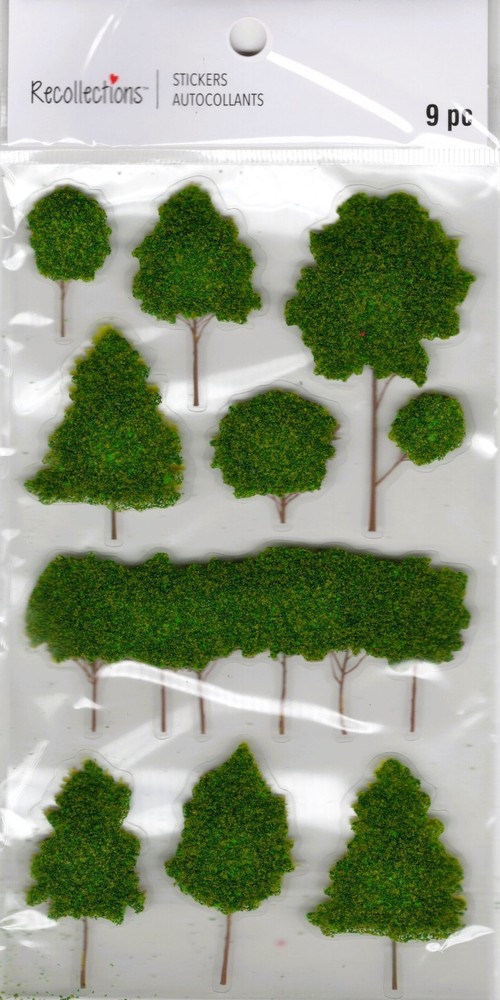 Trees, textured 3D scrapbook stickers, 4×7″ – Recollections #464897