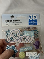 Christmas 3D Embellishments Stickers Scrapbooking Cards Crafts Paper House Lot 2