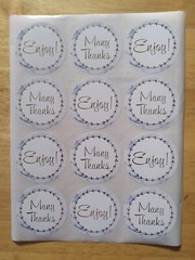 Marble Thank You 2.5″ Stickers 12 Sheets Total. 12 Stickers Per-Sheet 144 Total