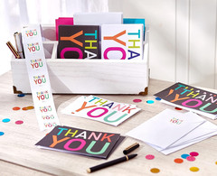 Thank You Stickers or Seals, Multi-Colored Text (500-Count)