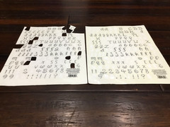 Lot of Alphabet Letter Number Scrapbooking Sticker Sheets -Some letters missing