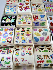 Vintage Sandylion 2500 Sticker Set Box Rare Metallic, Prismatic Nearly Complete