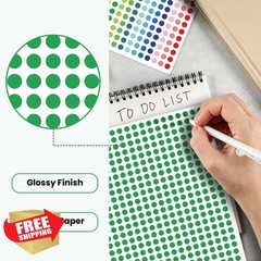 VeriPap 6600ct 0.25″ Green Dot Stickers