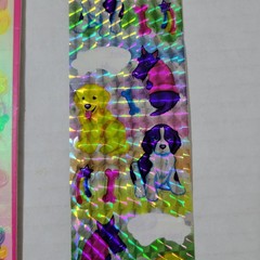 Vintage Lisa Frank Iridescent and Holographic Stickers Dogs Cats Fruit Veggies