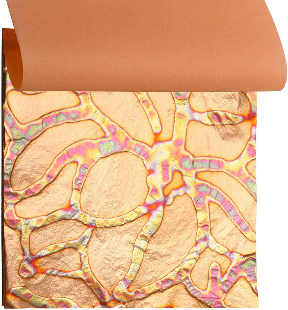 KINNO Variegated Gold Leaf Sheets for Gilding Projects 25 Sheets