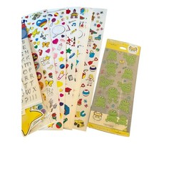 Vintage Sticker Lot Mrs. Grossman Sticker School Animals Letters Mix Brands