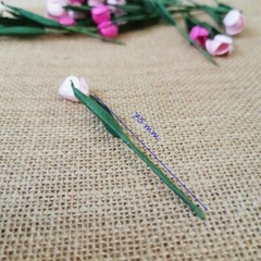Tulip Flower Mulberry Paper Flower 10 mm. Scrap booking Flower Crafts Handmade